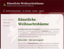 Tablet Screenshot of kuenstliche-weihnachtsbaeume.org